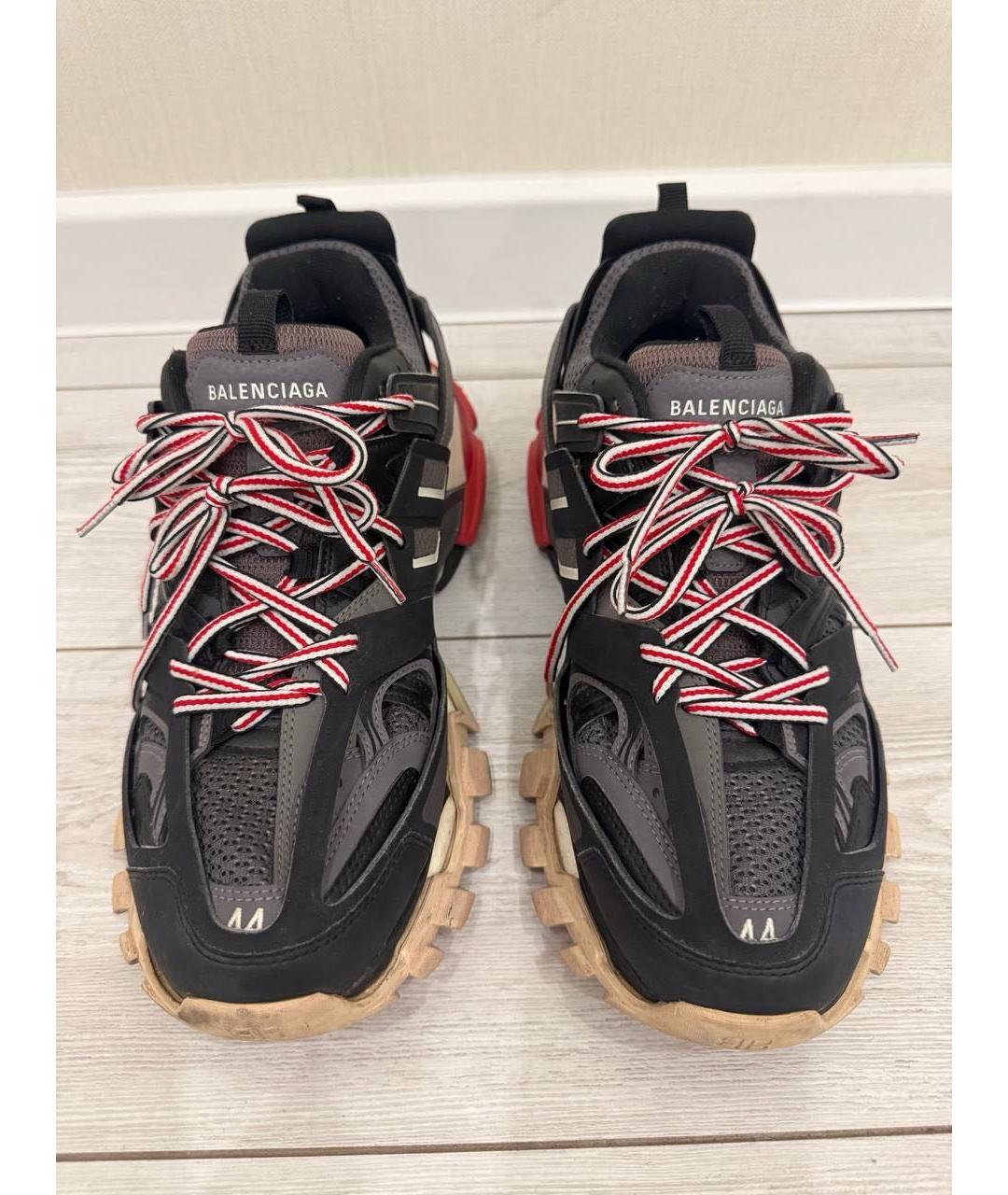 BALENCIAGA Черные синтетические низкие кроссовки / кеды, фото 2