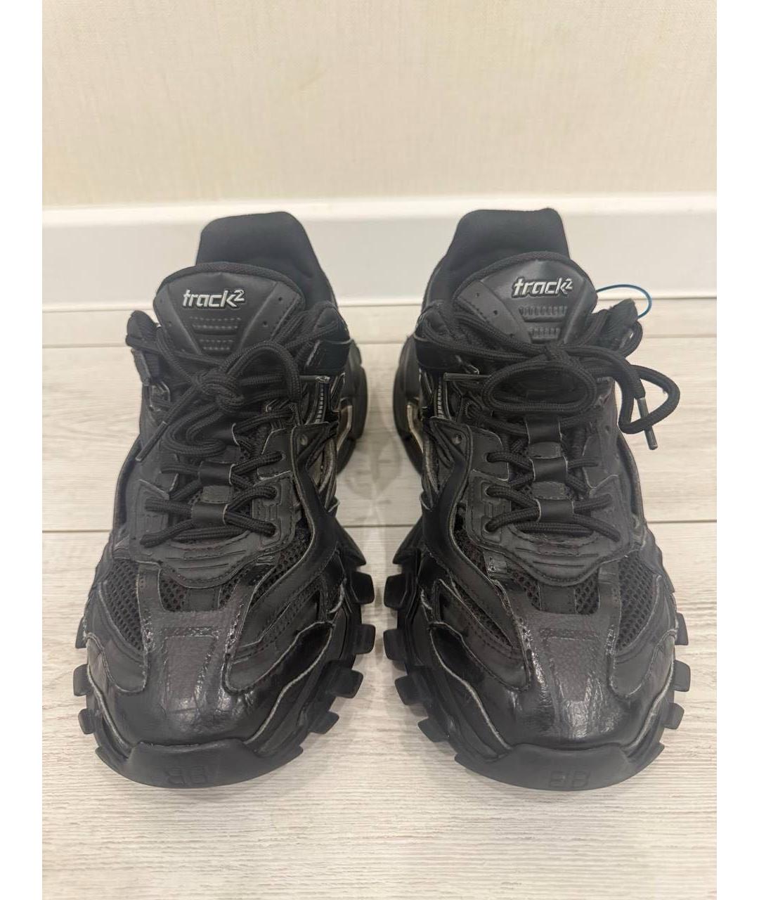 BALENCIAGA Черные синтетические низкие кроссовки / кеды, фото 4