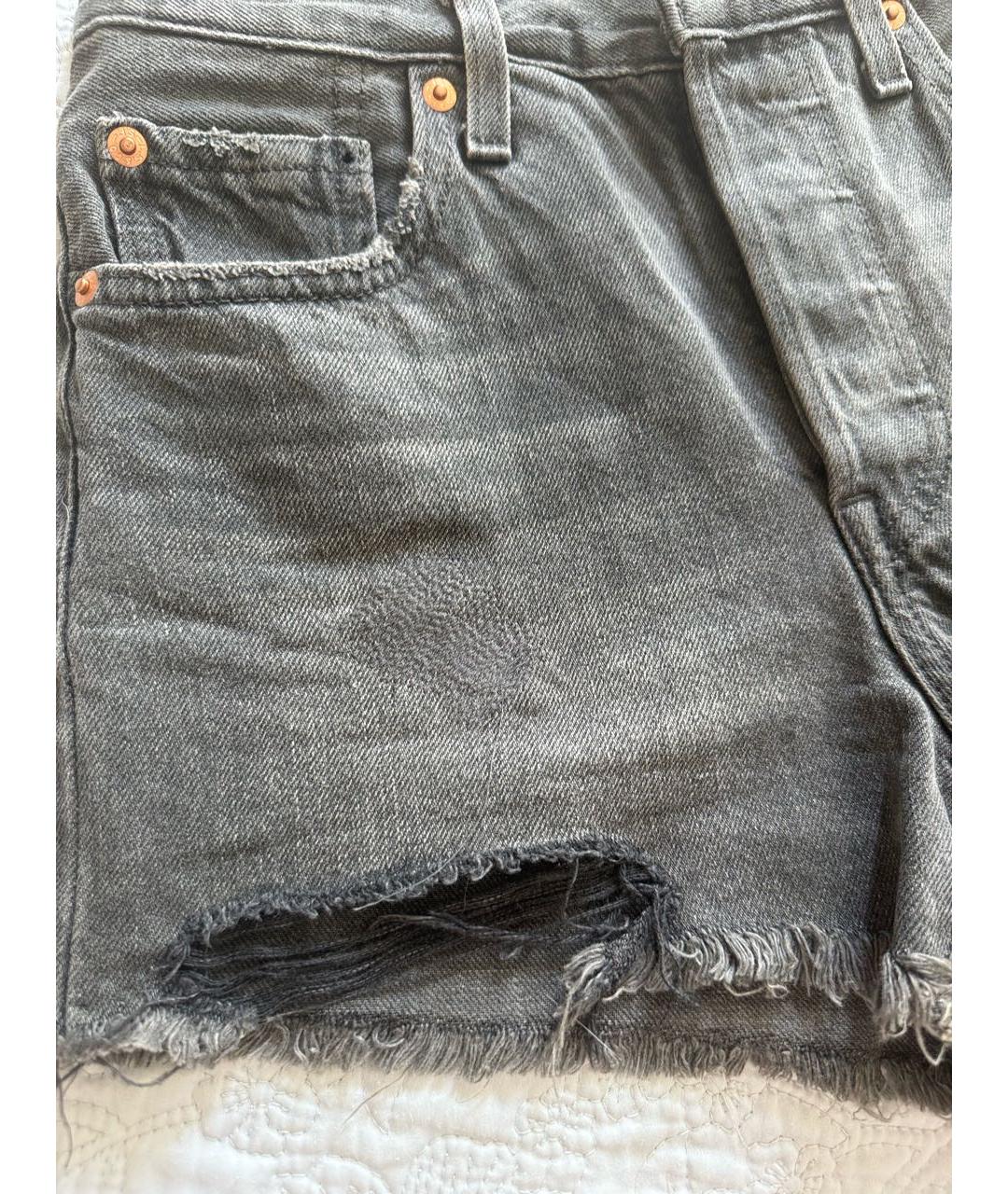 LEVI'S Черные деним шорты, фото 6