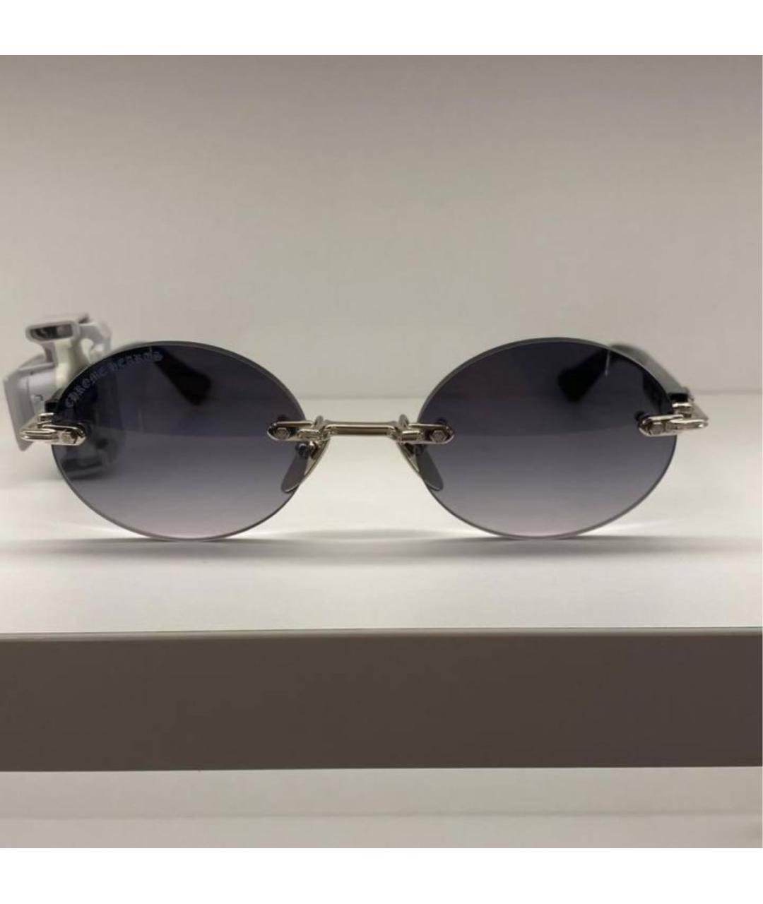 CHROME HEARTS Серебряные металлические солнцезащитные очки, фото 3