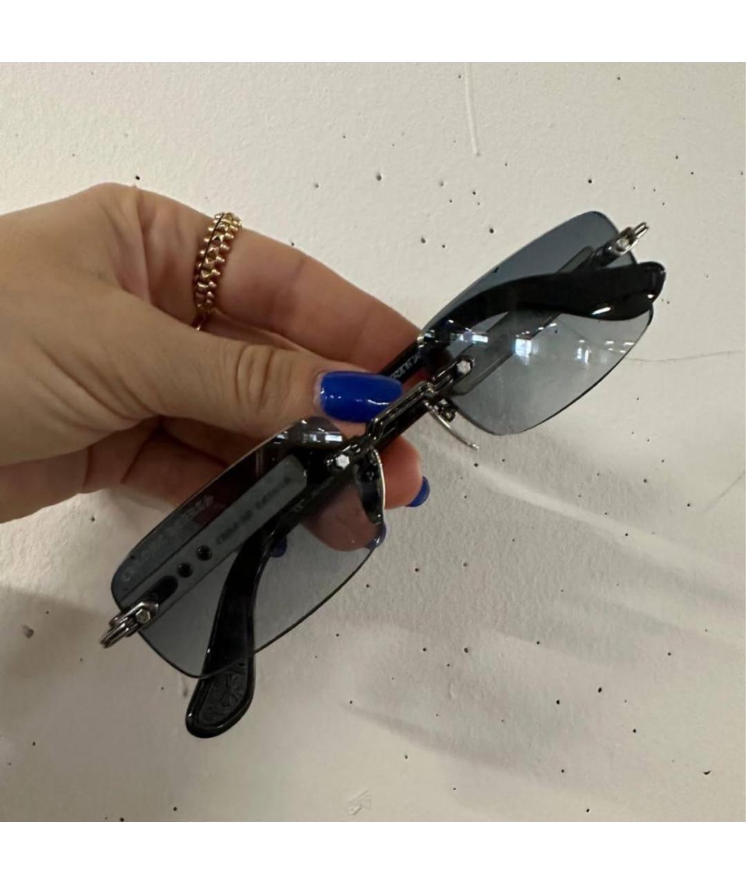 CHROME HEARTS Серебряные металлические солнцезащитные очки, фото 3