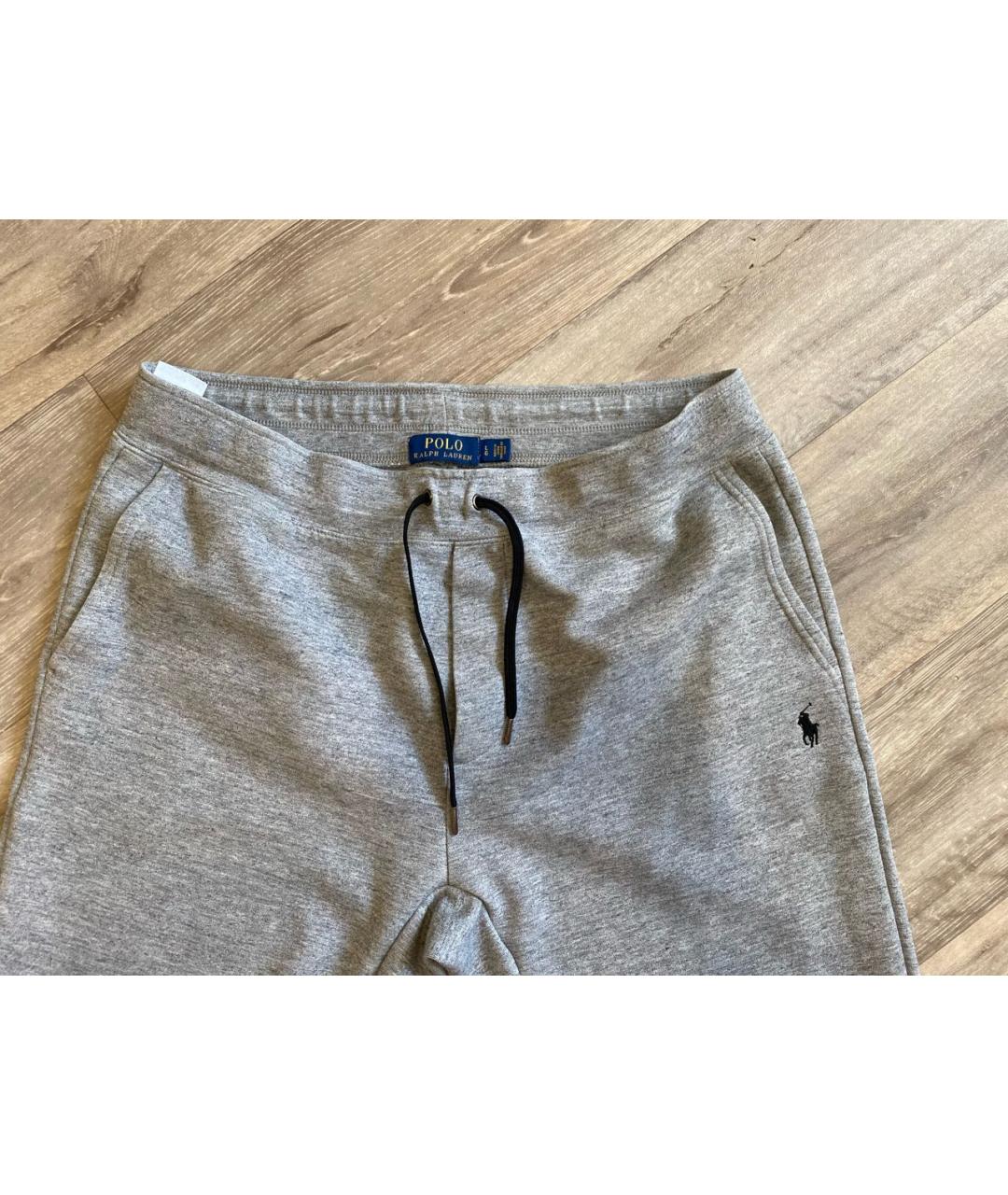 POLO RALPH LAUREN Серые хлопко-эластановые повседневные брюки, фото 3