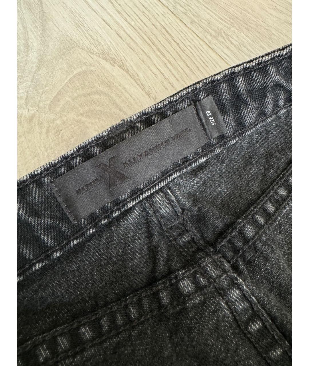 ALEXANDER WANG Черные хлопковые прямые джинсы, фото 3