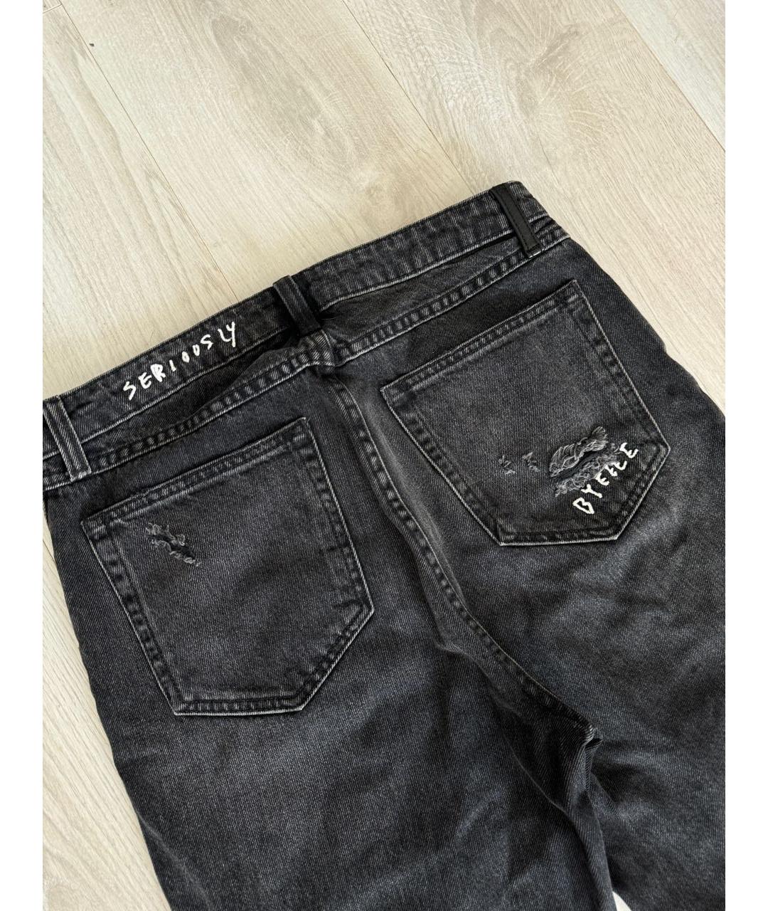 ALEXANDER WANG Черные хлопковые прямые джинсы, фото 6