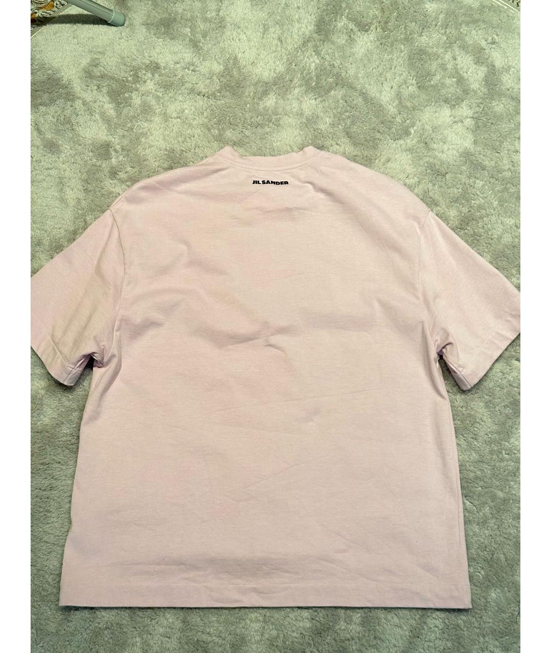 JIL SANDER Розовая хлопковая футболка, фото 3