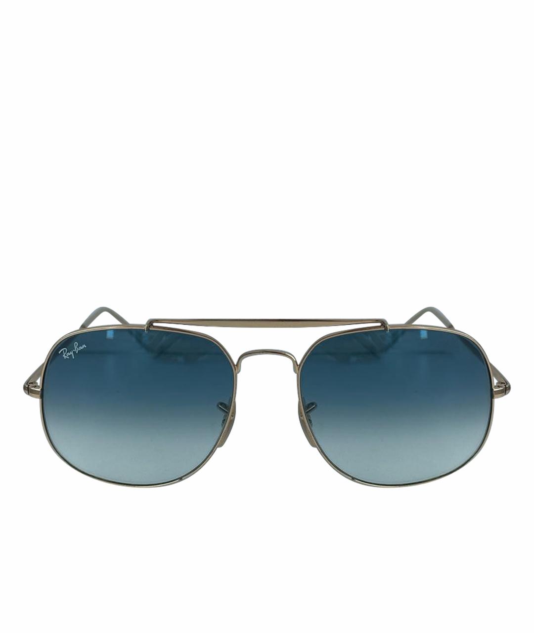 RAY BAN Голубые металлические солнцезащитные очки, фото 1