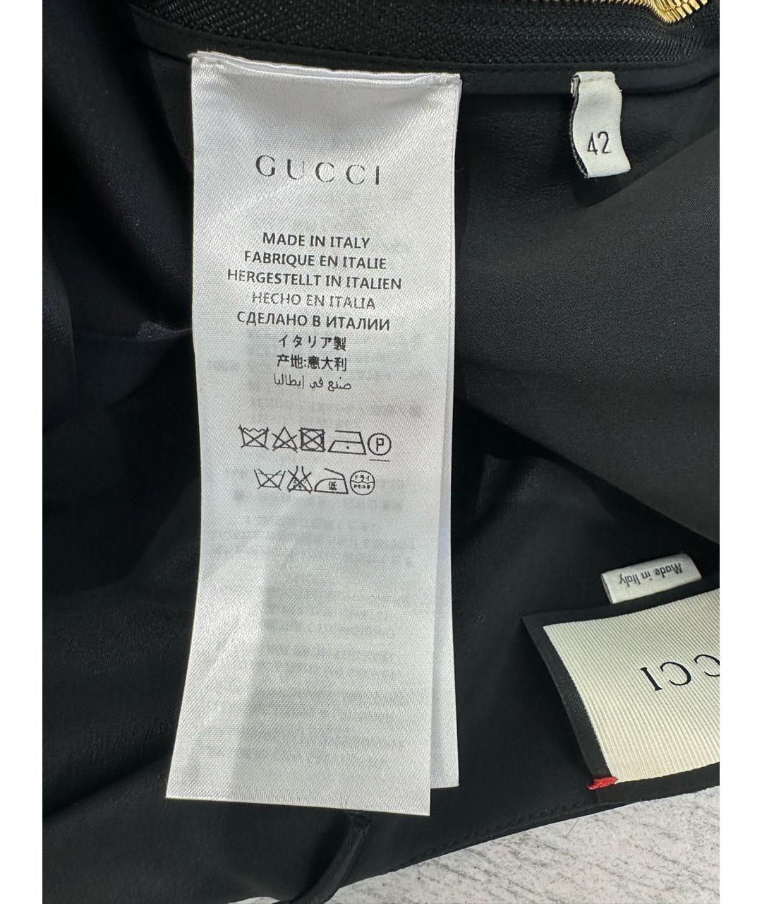 GUCCI Черное шелковое коктейльное платье, фото 4
