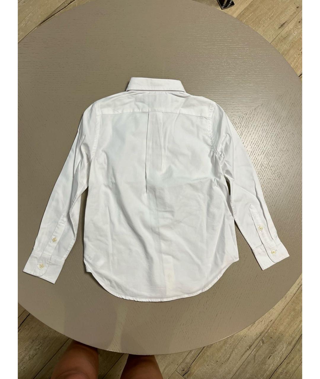 POLO RALPH LAUREN Белая хлопковая детская рубашка, фото 2