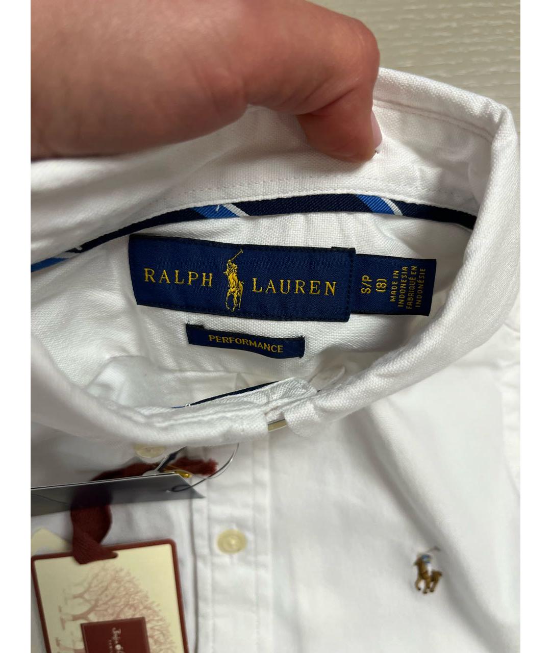 POLO RALPH LAUREN Белая хлопковая детская рубашка, фото 3