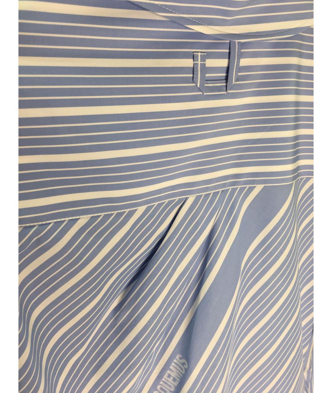 JACQUEMUS Голубая хлопковая рубашка, фото 4