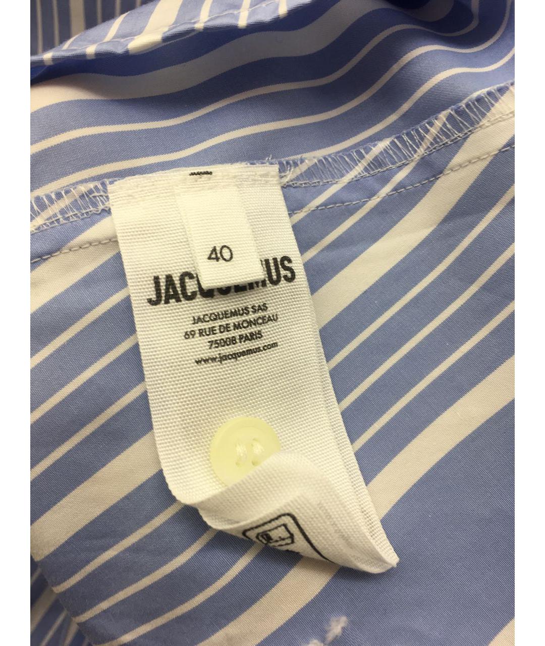 JACQUEMUS Голубая хлопковая рубашка, фото 5