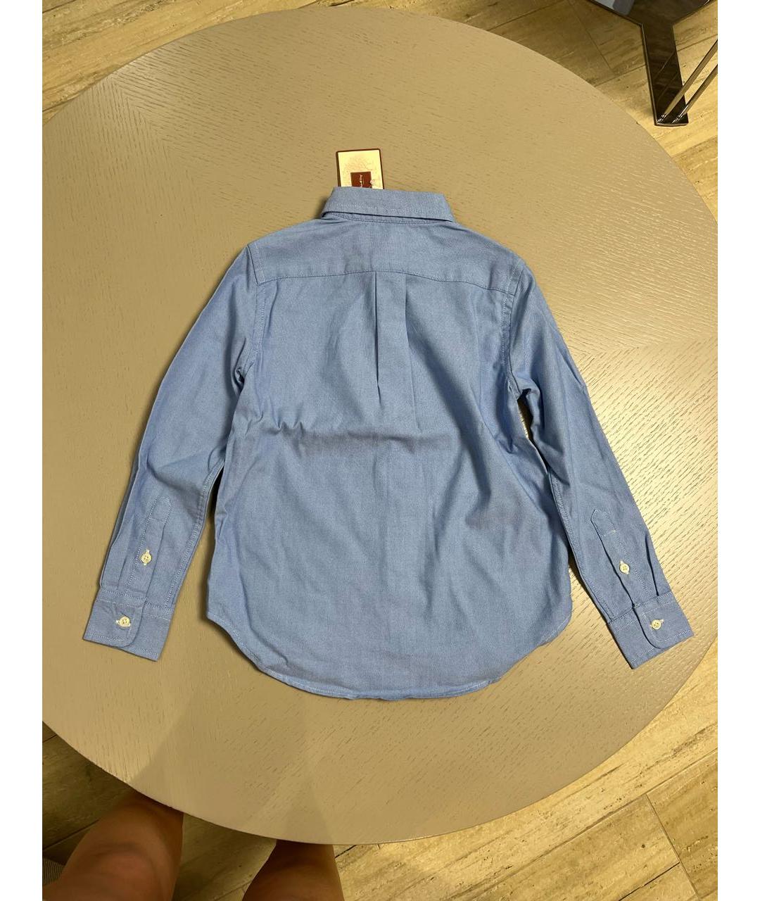POLO RALPH LAUREN Голубая хлопковая детская рубашка, фото 2