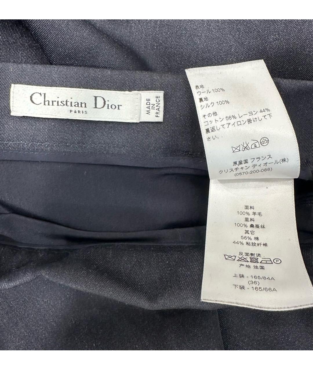 CHRISTIAN DIOR Черная хлопко-эластановая юбка макси, фото 4