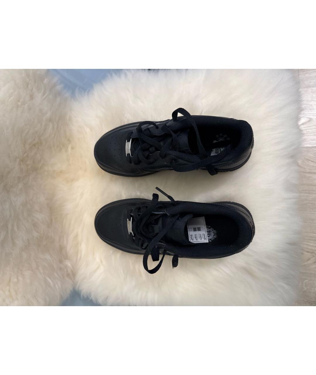NIKE Черные кожаные кеды, фото 4
