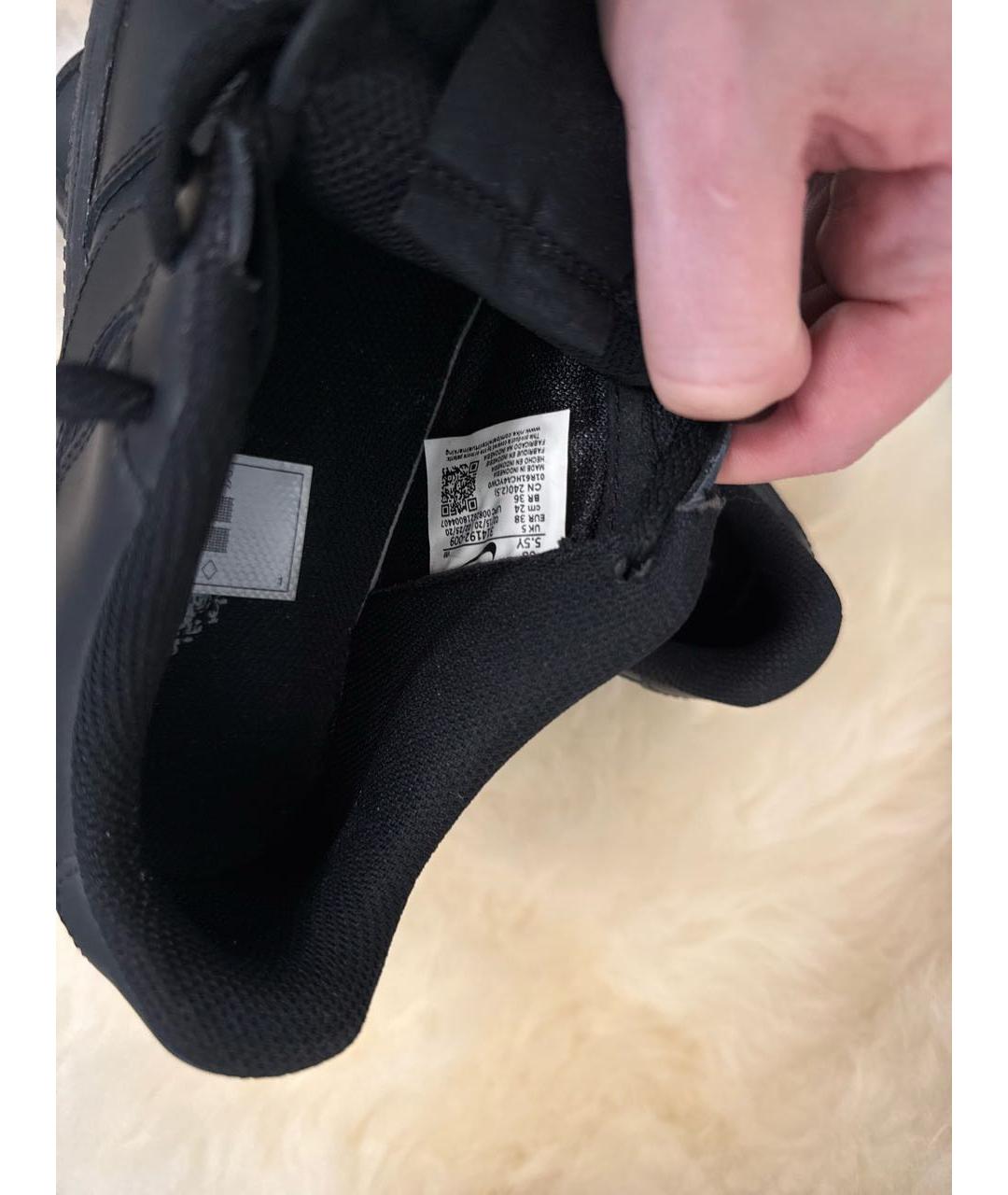 NIKE Черные кожаные кеды, фото 8