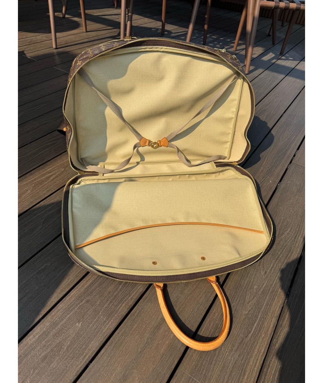 LOUIS VUITTON Коричневая кожаная дорожная/спортивная сумка, фото 5