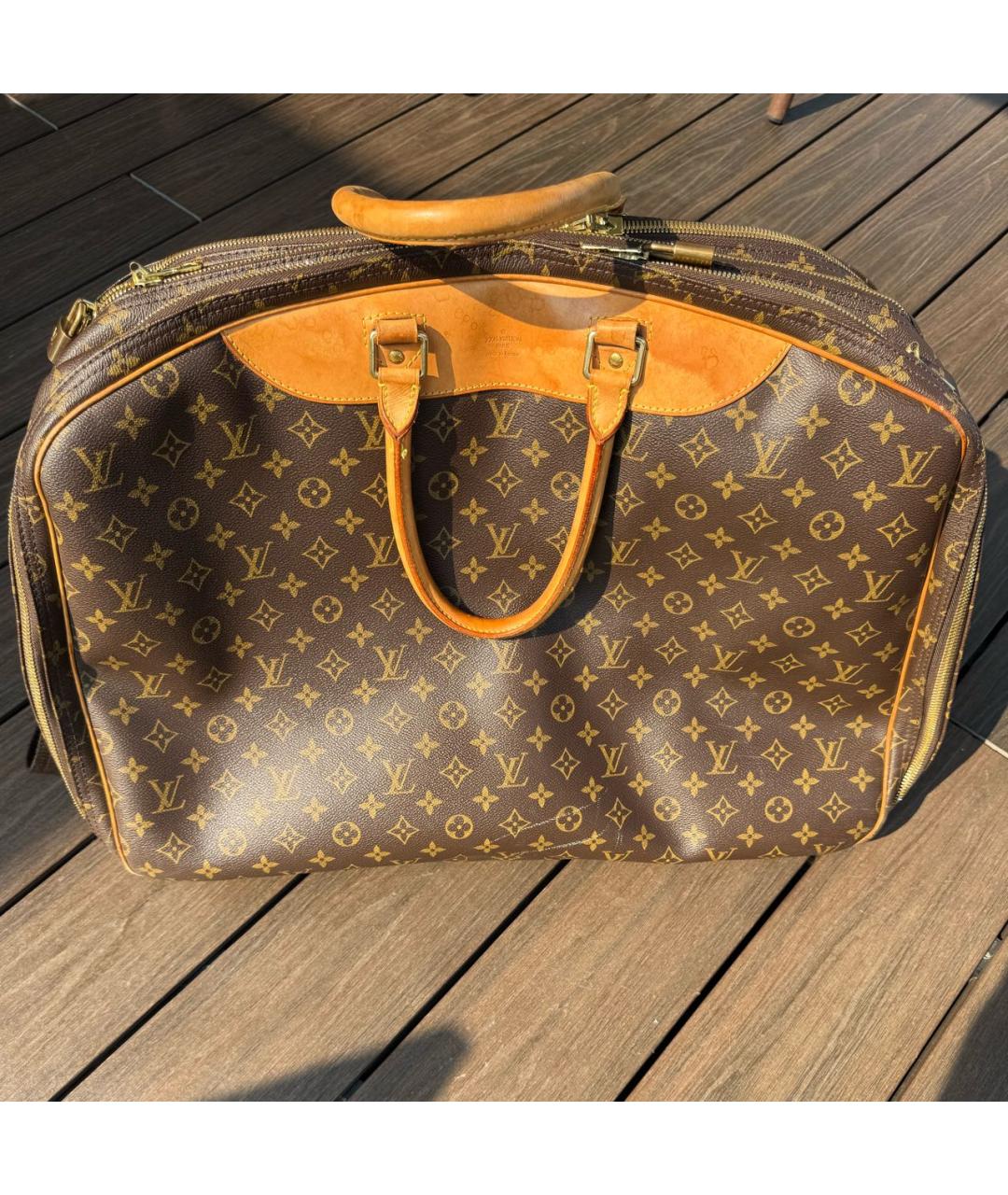 LOUIS VUITTON Коричневая кожаная дорожная/спортивная сумка, фото 2