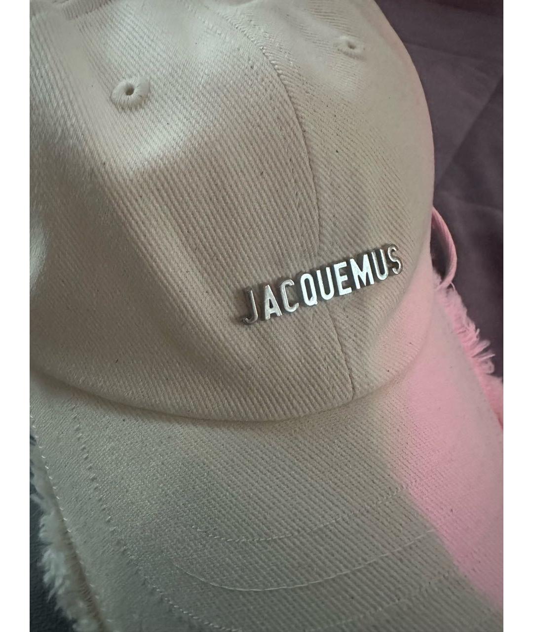 JACQUEMUS Белая хлопковая кепка, фото 4