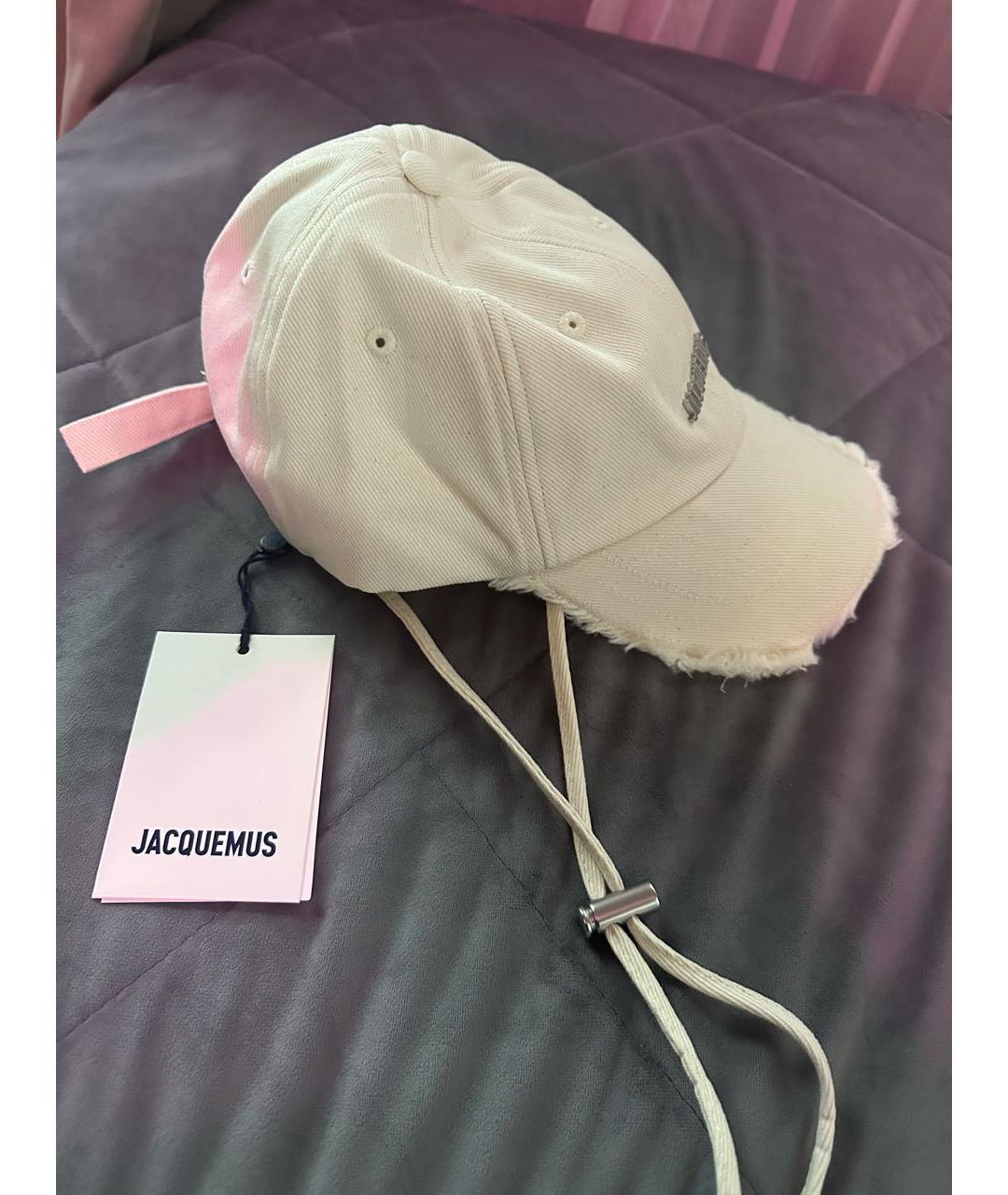 JACQUEMUS Белая хлопковая кепка, фото 2