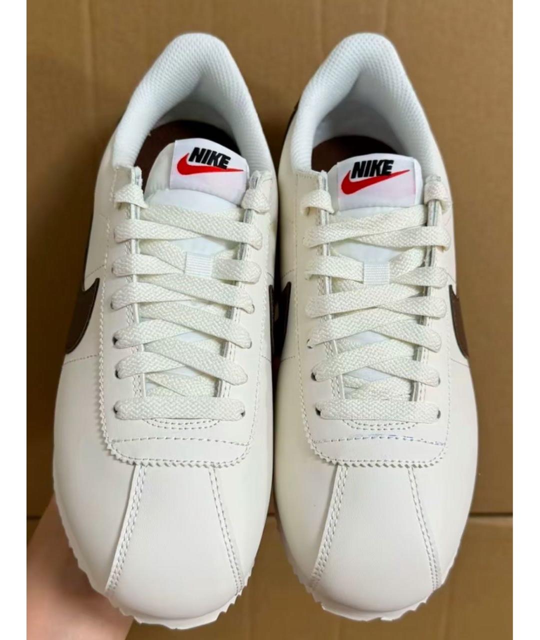 NIKE Коричневые кожаные кроссовки, фото 3
