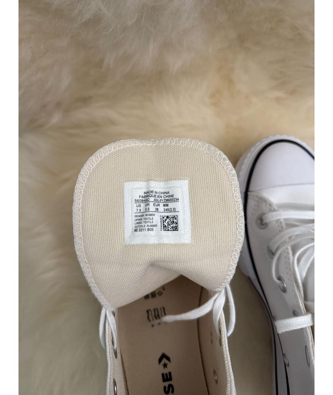 CONVERSE Белые текстильные кеды, фото 5