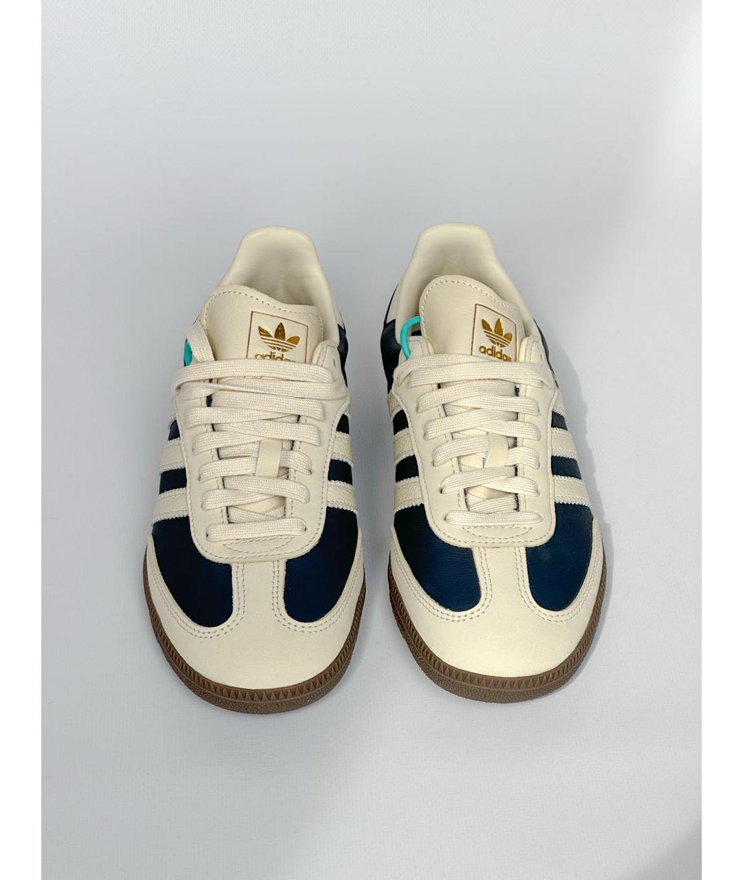 ADIDAS Темно-синие кожаные кроссовки, фото 2