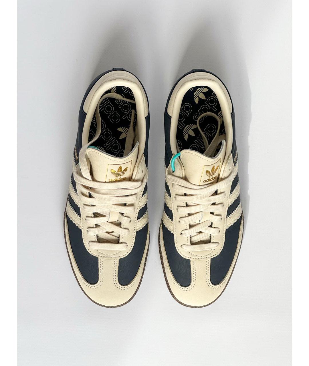 ADIDAS Темно-синие кожаные кроссовки, фото 3