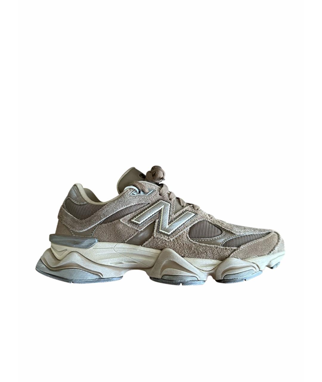NEW BALANCE Бежевые замшевые низкие кроссовки / кеды, фото 1