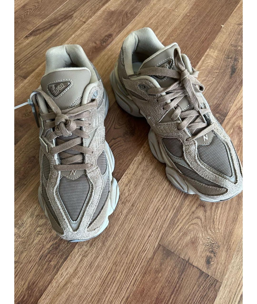 NEW BALANCE Бежевые замшевые низкие кроссовки / кеды, фото 2
