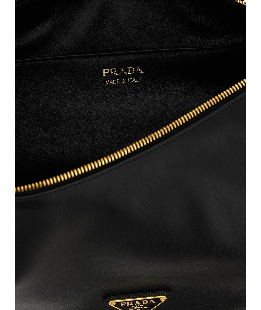PRADA Черная кожаная сумка через плечо, фото 4