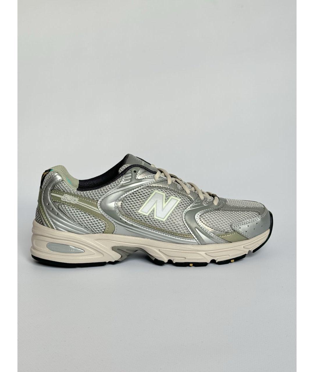 NEW BALANCE Хаки кожаные кроссовки, фото 7