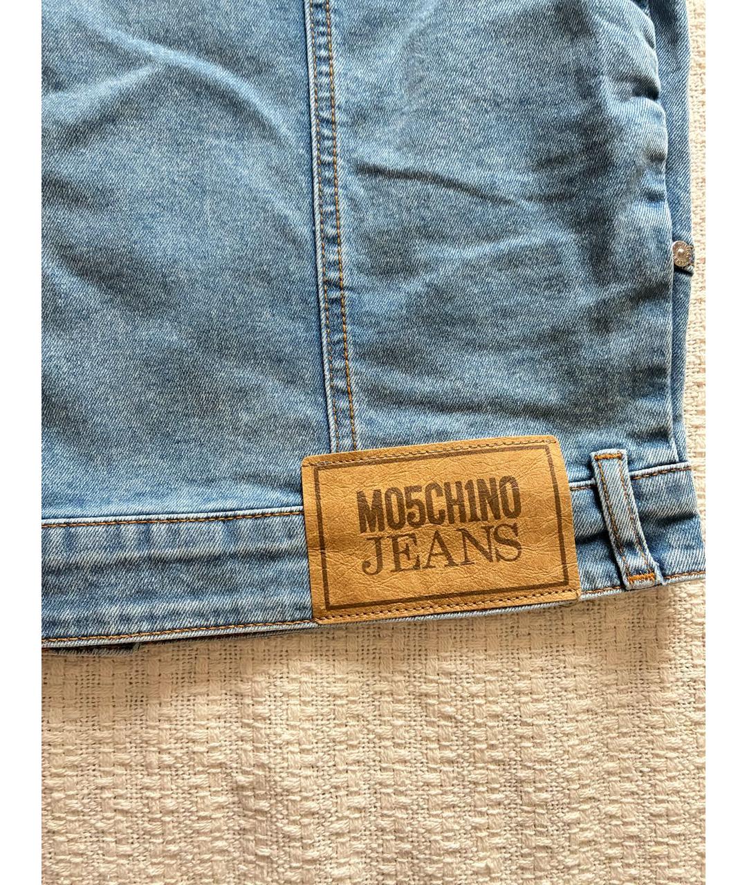 MOSCHINO Голубое деним повседневное платье, фото 5