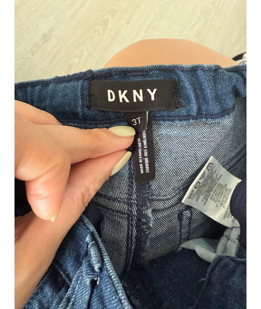 DKNY Синие деним брюки и шорты, фото 3