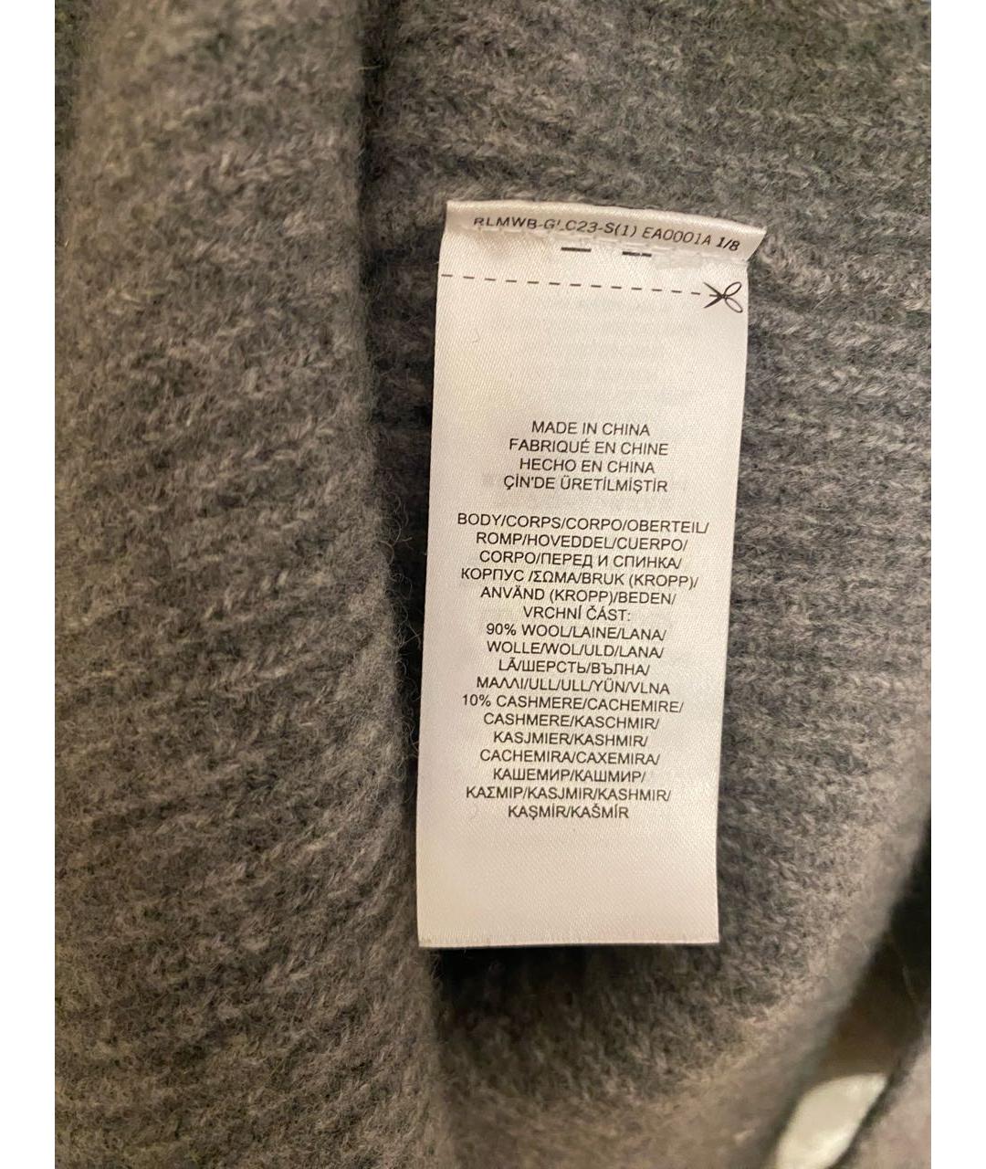 RALPH LAUREN Серое шерстяное повседневное платье, фото 5