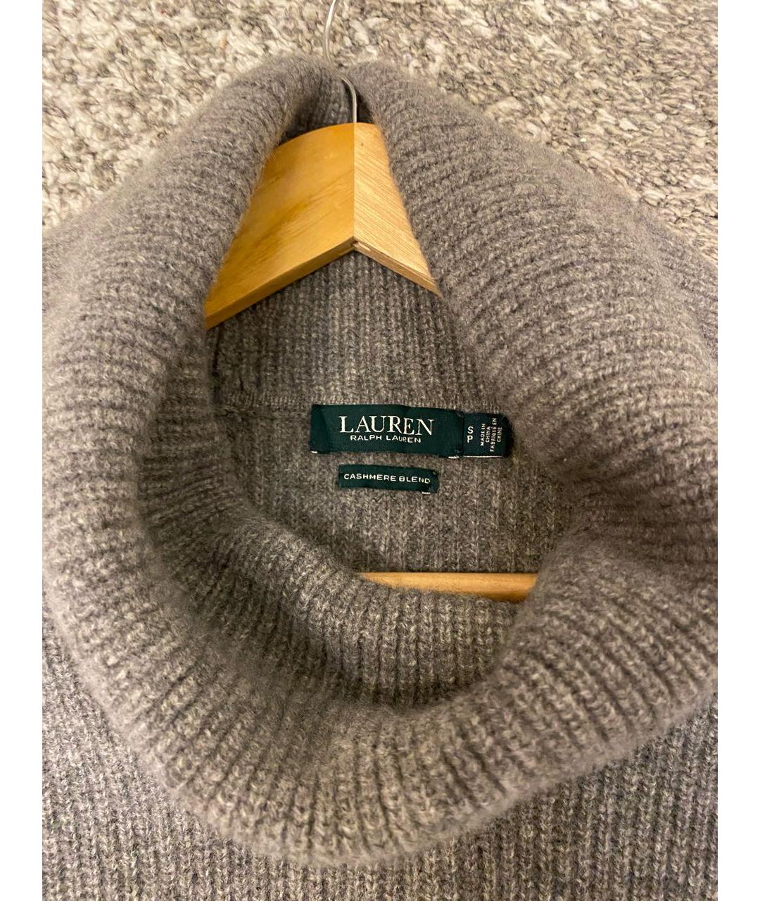 RALPH LAUREN Серое шерстяное повседневное платье, фото 2