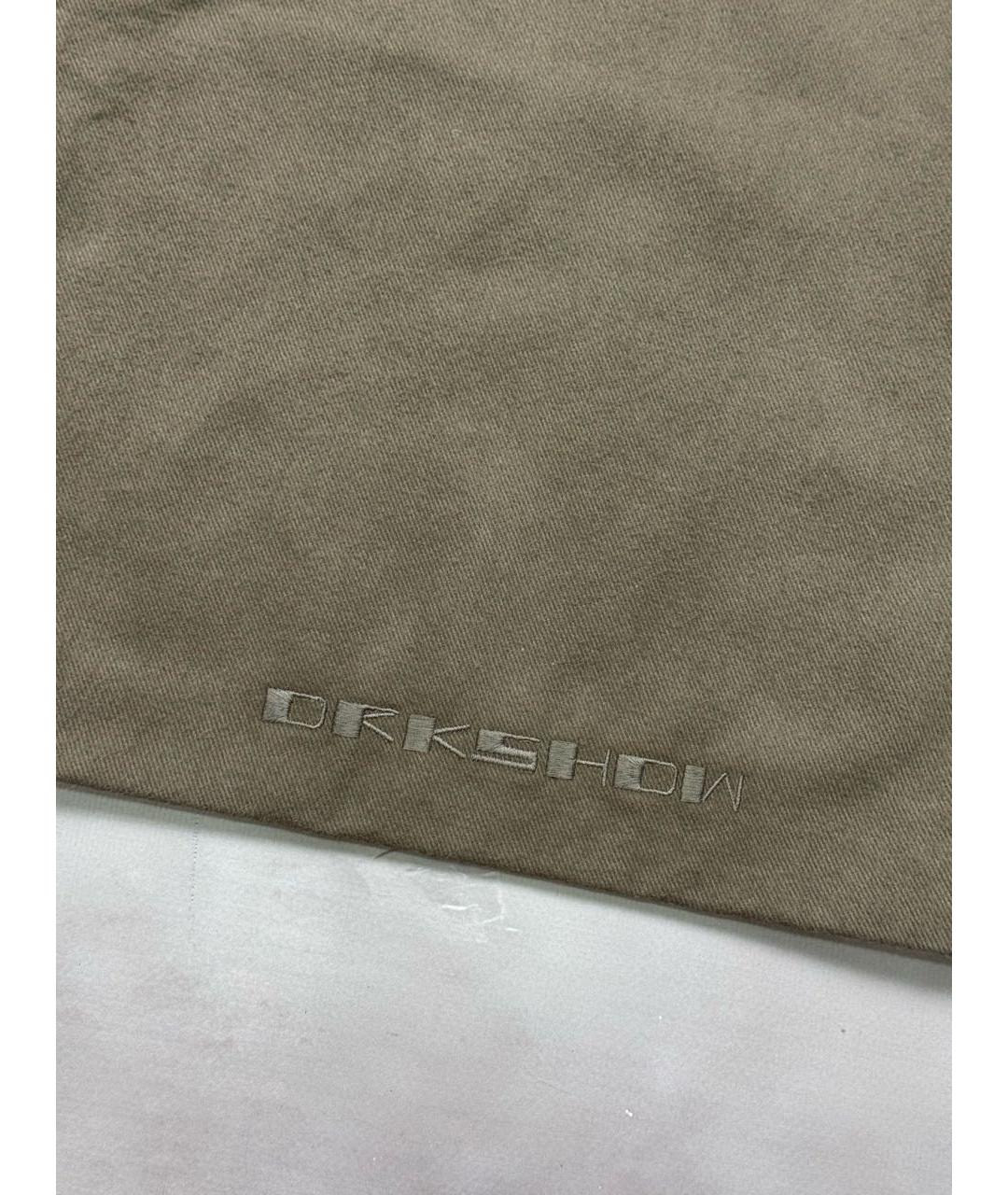 RICK OWENS DRKSHDW Коричневая хлопковая сумка тоут, фото 3