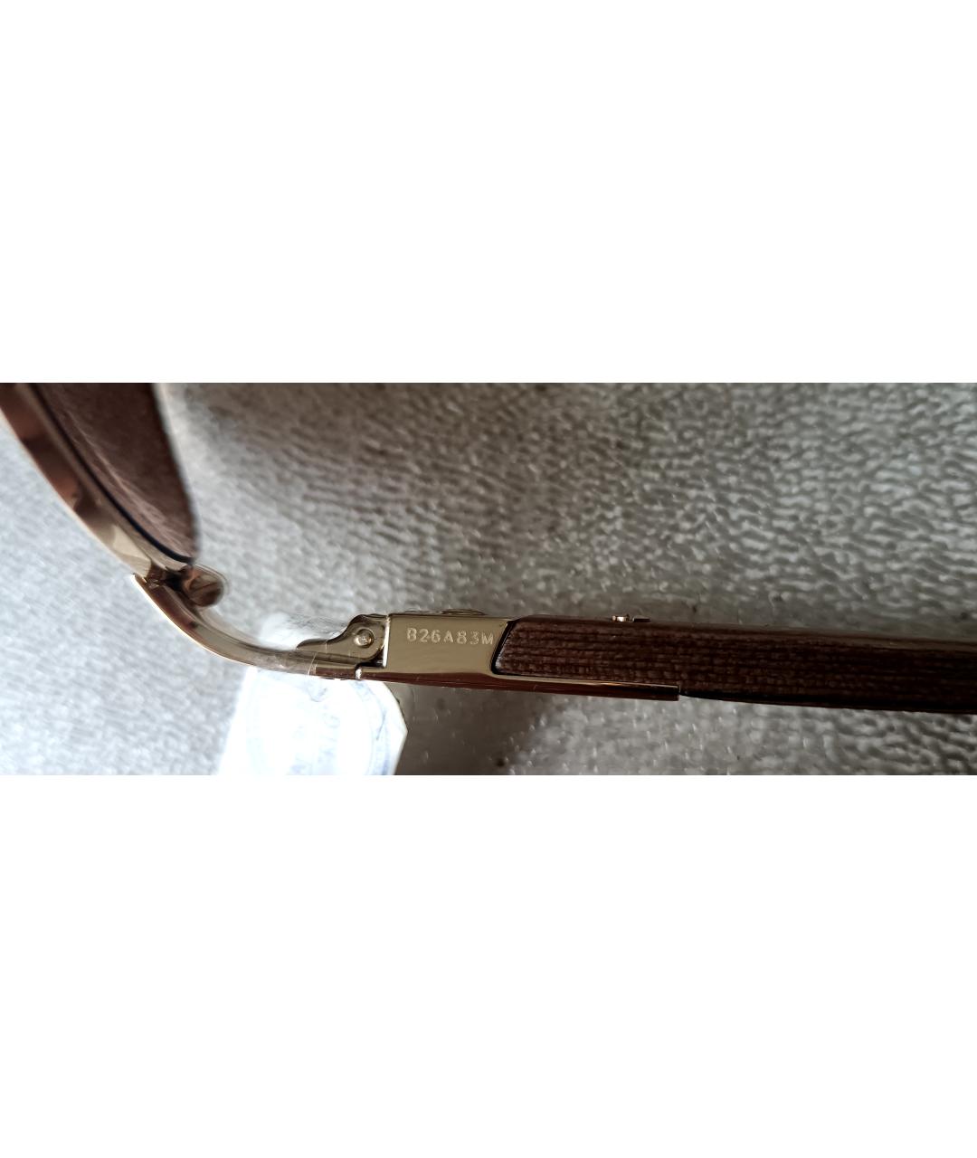 CARTIER Коричневые металлические солнцезащитные очки, фото 9