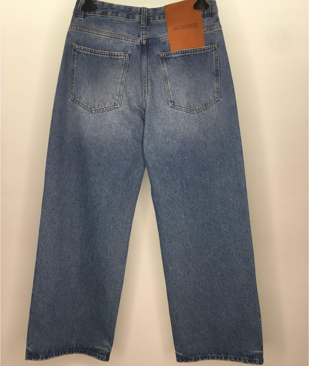 JACQUEMUS Синие хлопковые прямые джинсы, фото 2
