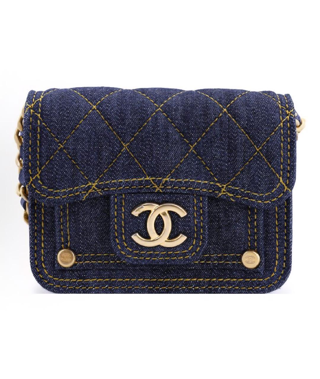 CHANEL Синяя сумка через плечо, фото 2