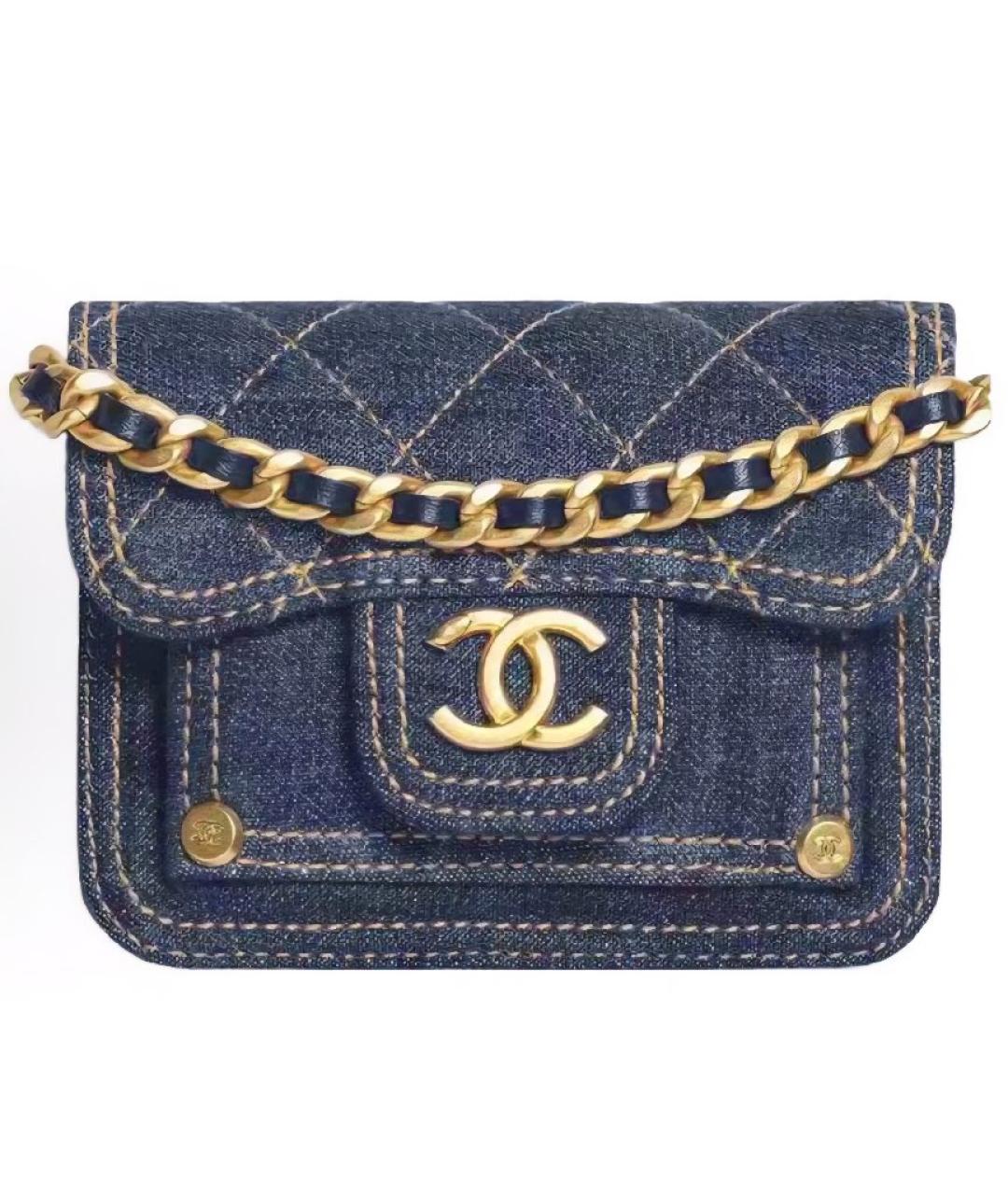 CHANEL Синяя сумка через плечо, фото 1