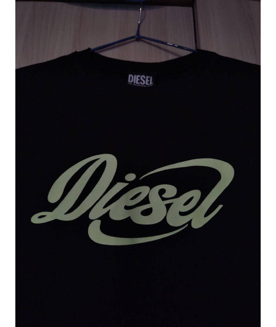 DIESEL Черная хлопковая футболка, фото 2