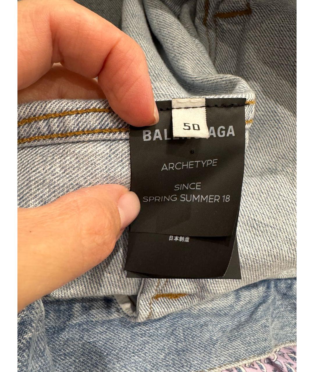 BALENCIAGA Голубая деним куртка, фото 5