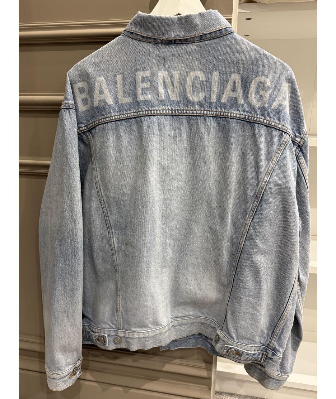 BALENCIAGA Голубая деним куртка, фото 2
