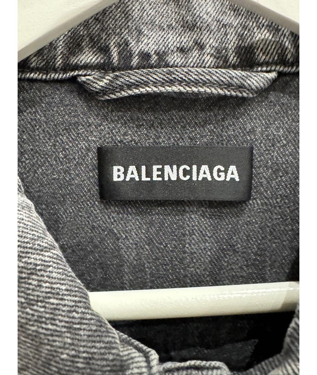 BALENCIAGA Антрацитовая деним куртка, фото 3