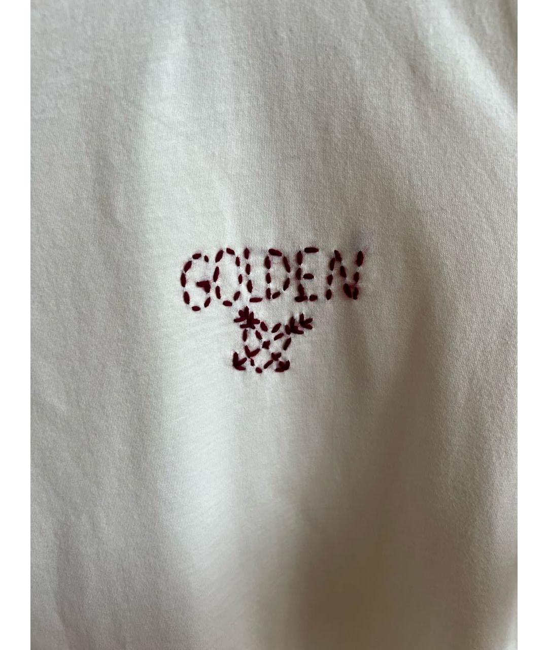 GOLDEN GOOSE DELUXE BRAND Белая хлопковая футболка, фото 6
