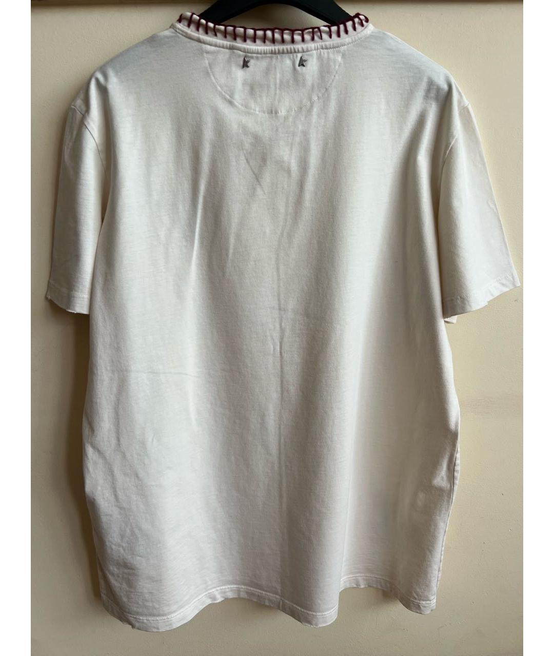GOLDEN GOOSE DELUXE BRAND Белая хлопковая футболка, фото 5