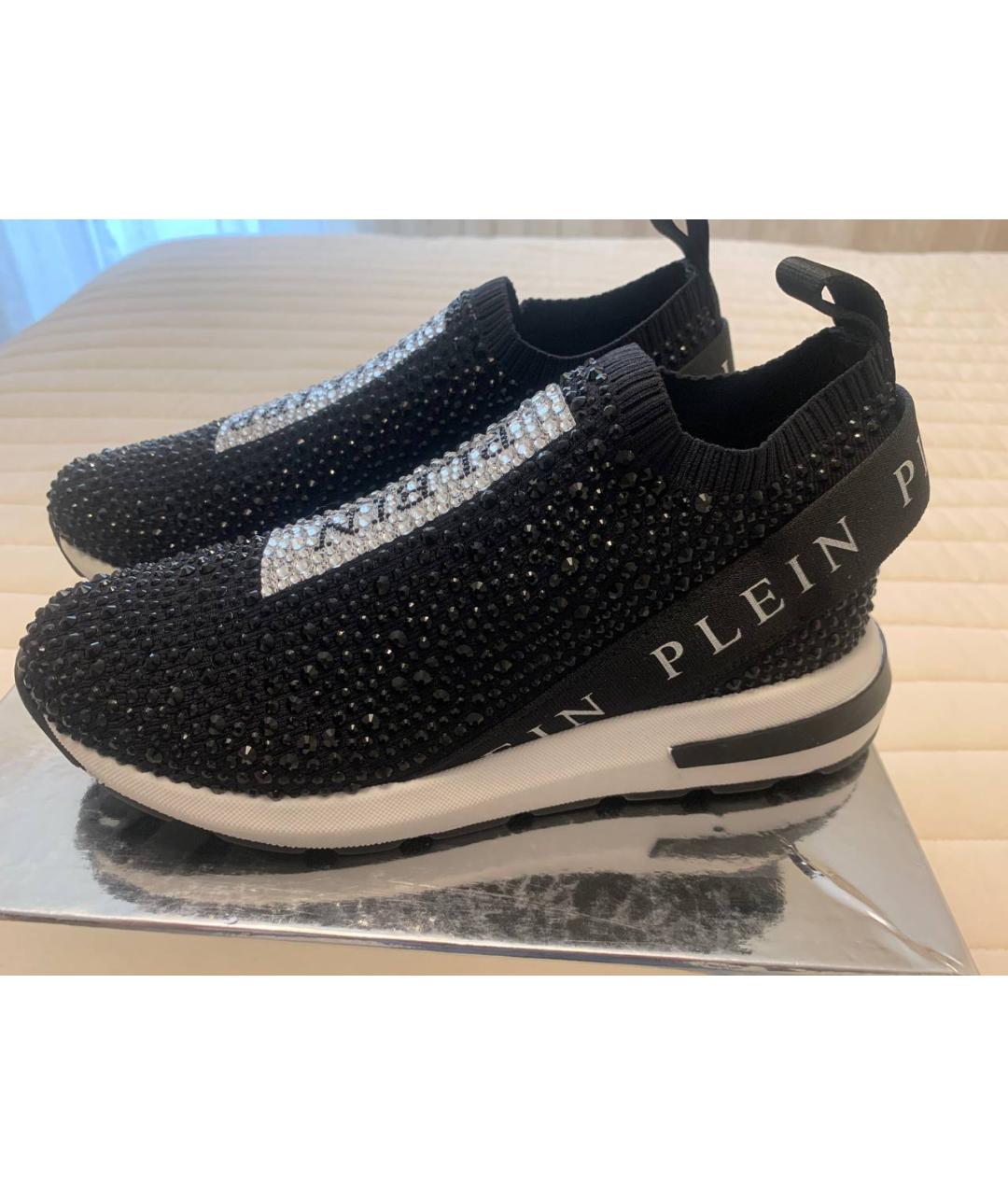 PHILIPP PLEIN Черные текстильные кроссовки, фото 6