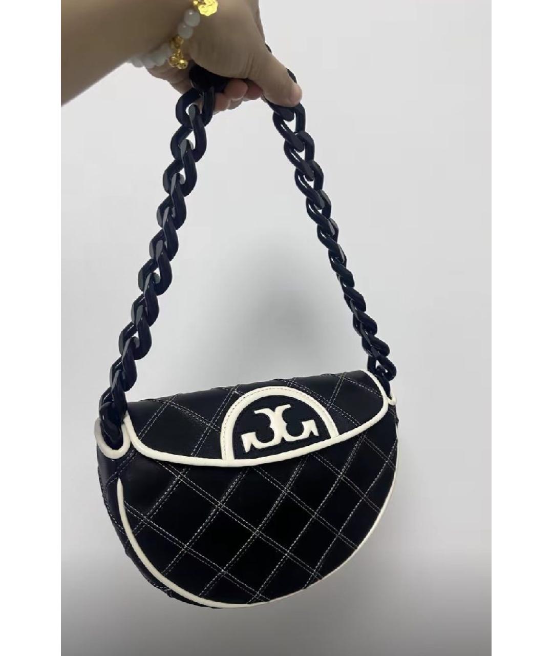 TORY BURCH Черная сумка с короткими ручками, фото 5