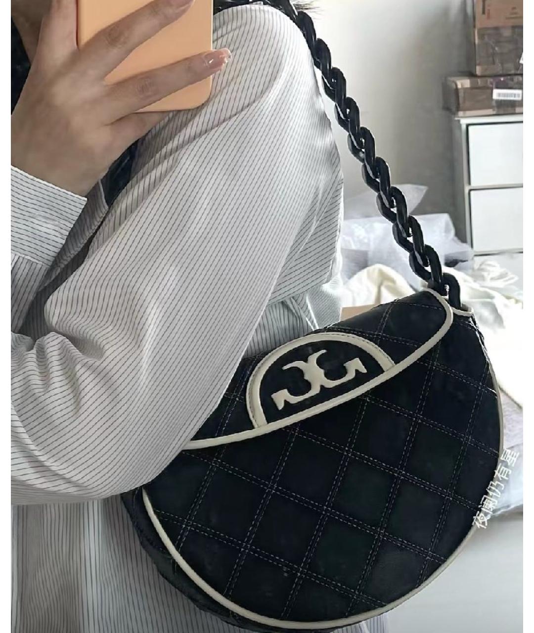 TORY BURCH Черная сумка с короткими ручками, фото 6