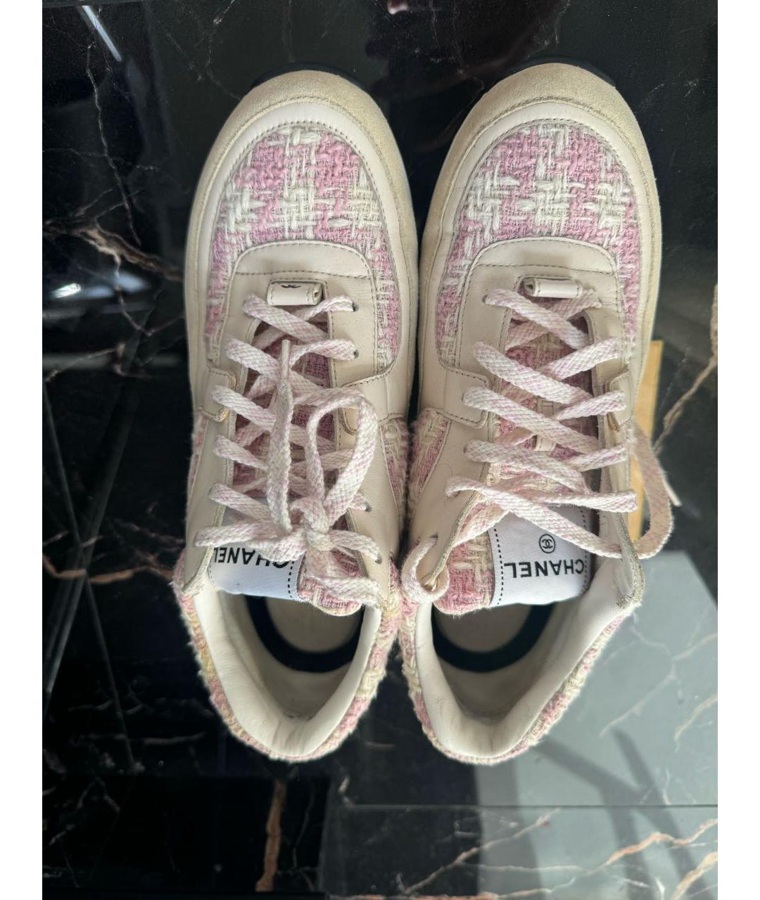 CHANEL Розовые кроссовки, фото 3
